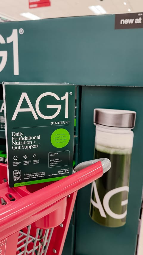 Instagram post by @target_cheer for AG1. Caption reads: AG1 and AGZ just launched at Target [...].
