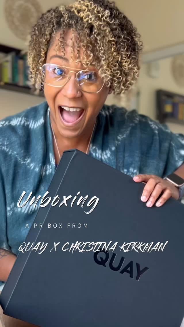 Instagram post by @keiseanraines for QUAY. Caption reads: [...] into your world with a PR box from QUAY. 🖤....