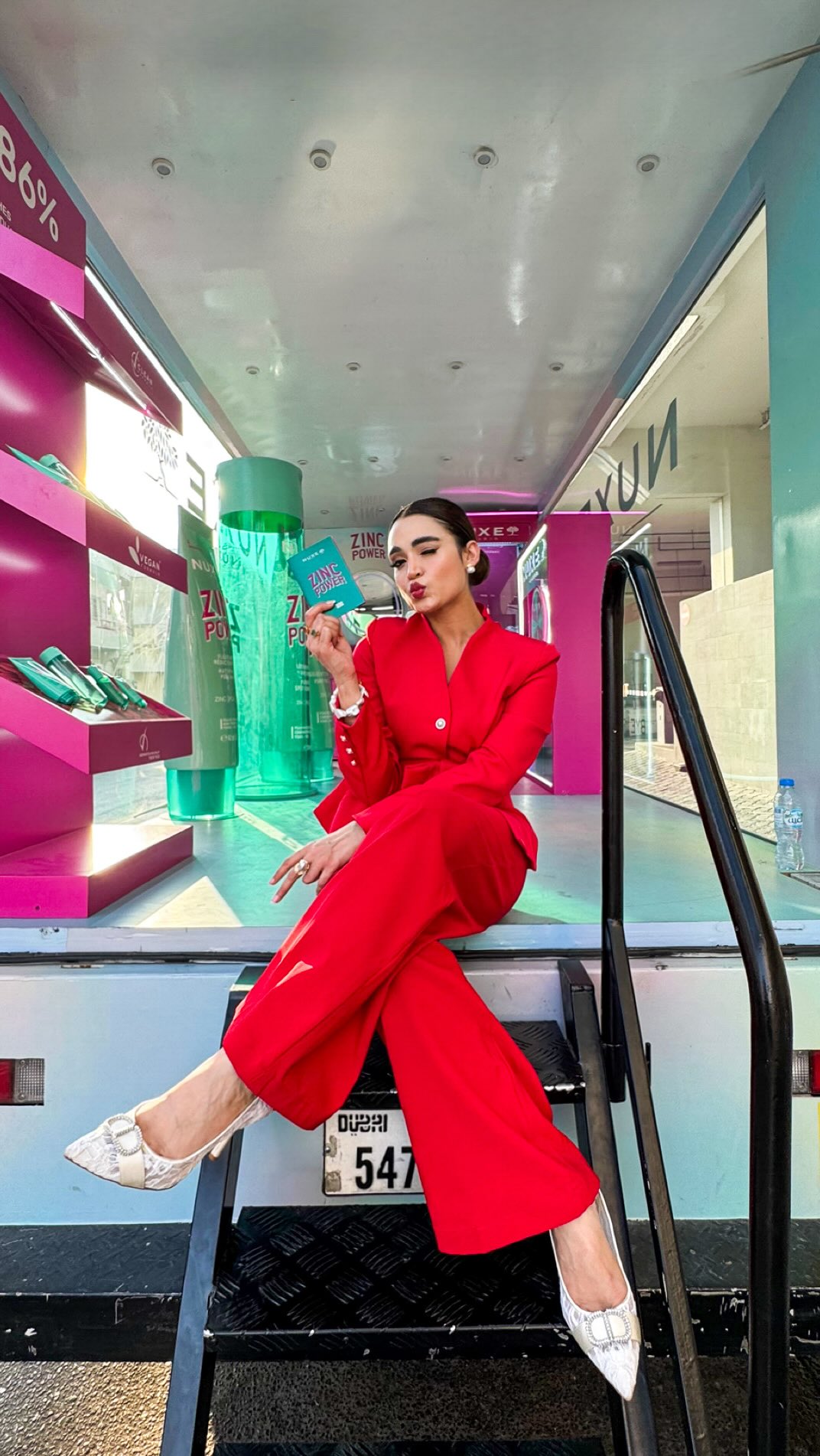 Instagram post by @bony.kar for NUXE. Caption reads: My new skincare destination? 

The Nuxe Zinc Power....