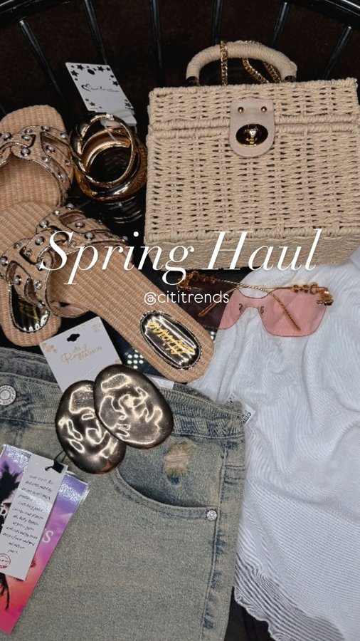 Instagram post by @signedgorgeous for Citi Trends. Caption reads: [...] I racked up on some many goodies from....