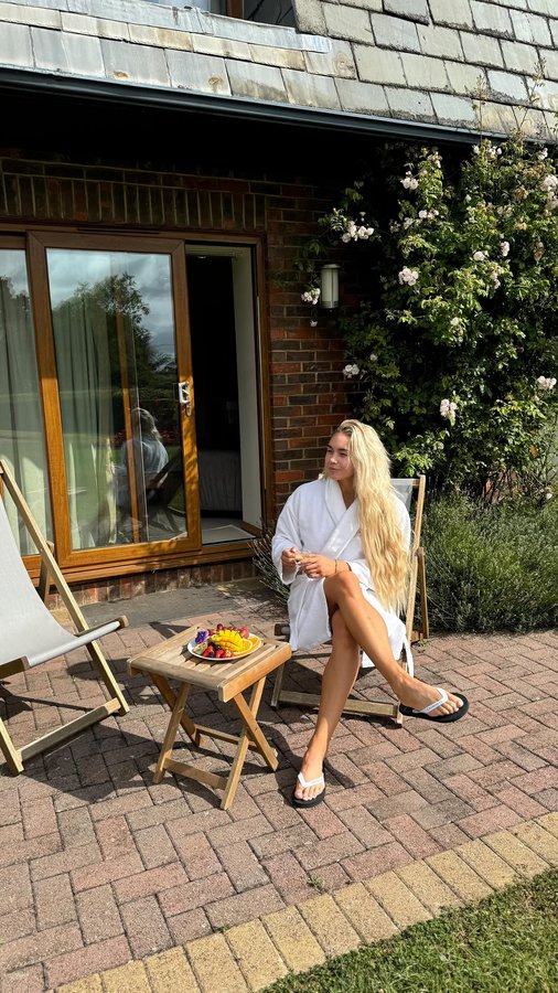 Instagram post by @livi_sheldon for Champneys. Caption reads: Just what the doctor ordered @champneysspas....