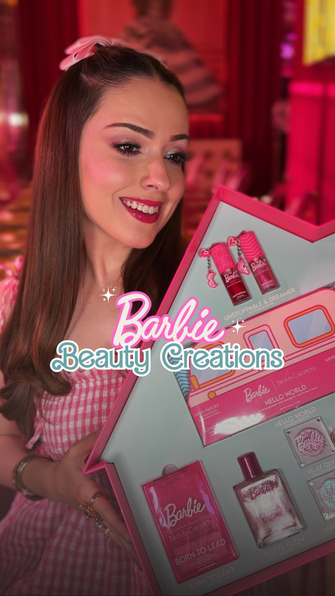 Instagram post by @monillaca for Beauty Creations MX. Caption reads: Probando la nueva colección de....