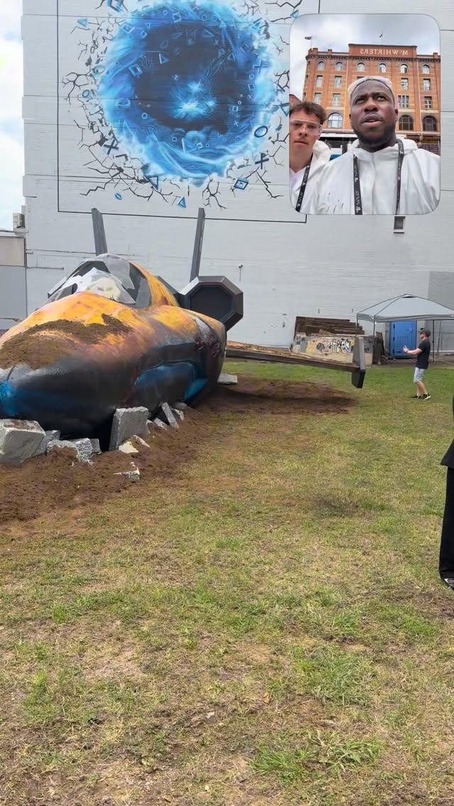 Instagram post by @olantekkers for PlayStation. Caption reads: Something spooky is happening at @playstationau !....