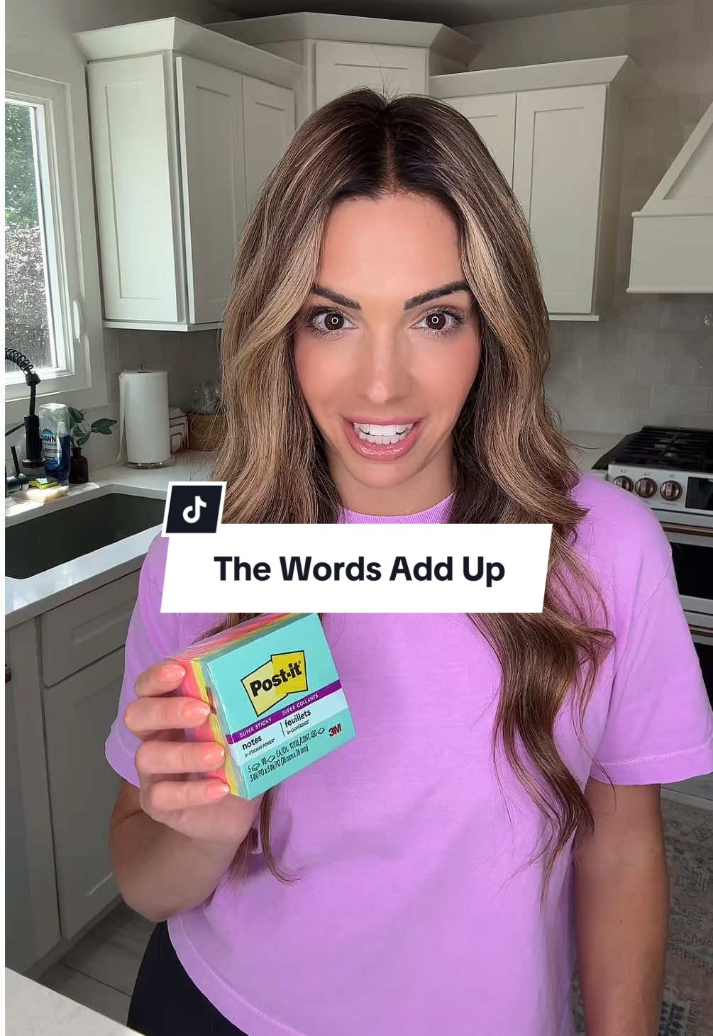 TikTok post by @momlifewithlaura for Post-it. Caption reads: [...] ❤️ Share in the comments how you use....