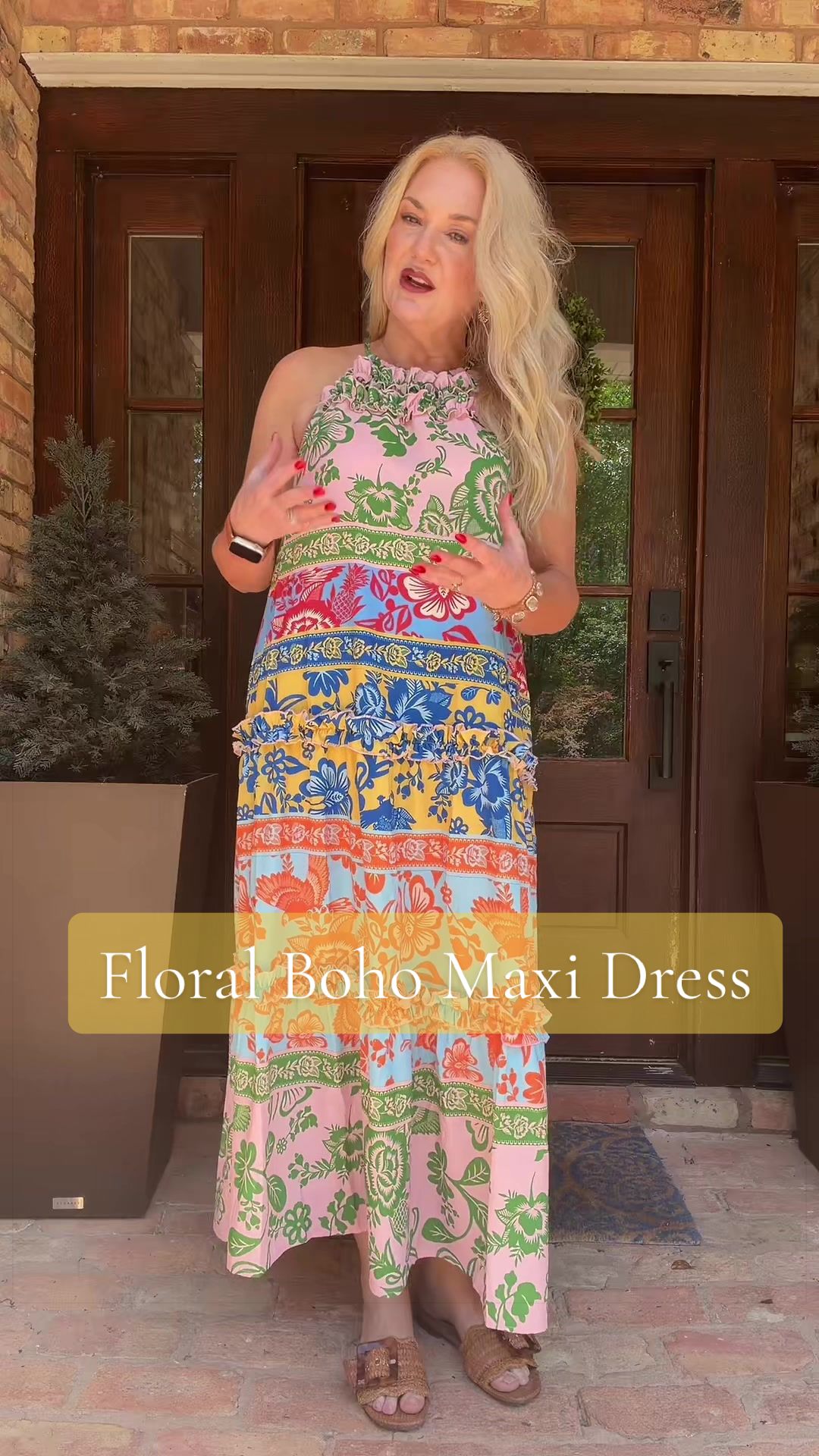 TikTok post by @paigebullock80 for Grace Karin US Shop. Caption reads: The perfect summer maxi dress! @Grace Karin US....