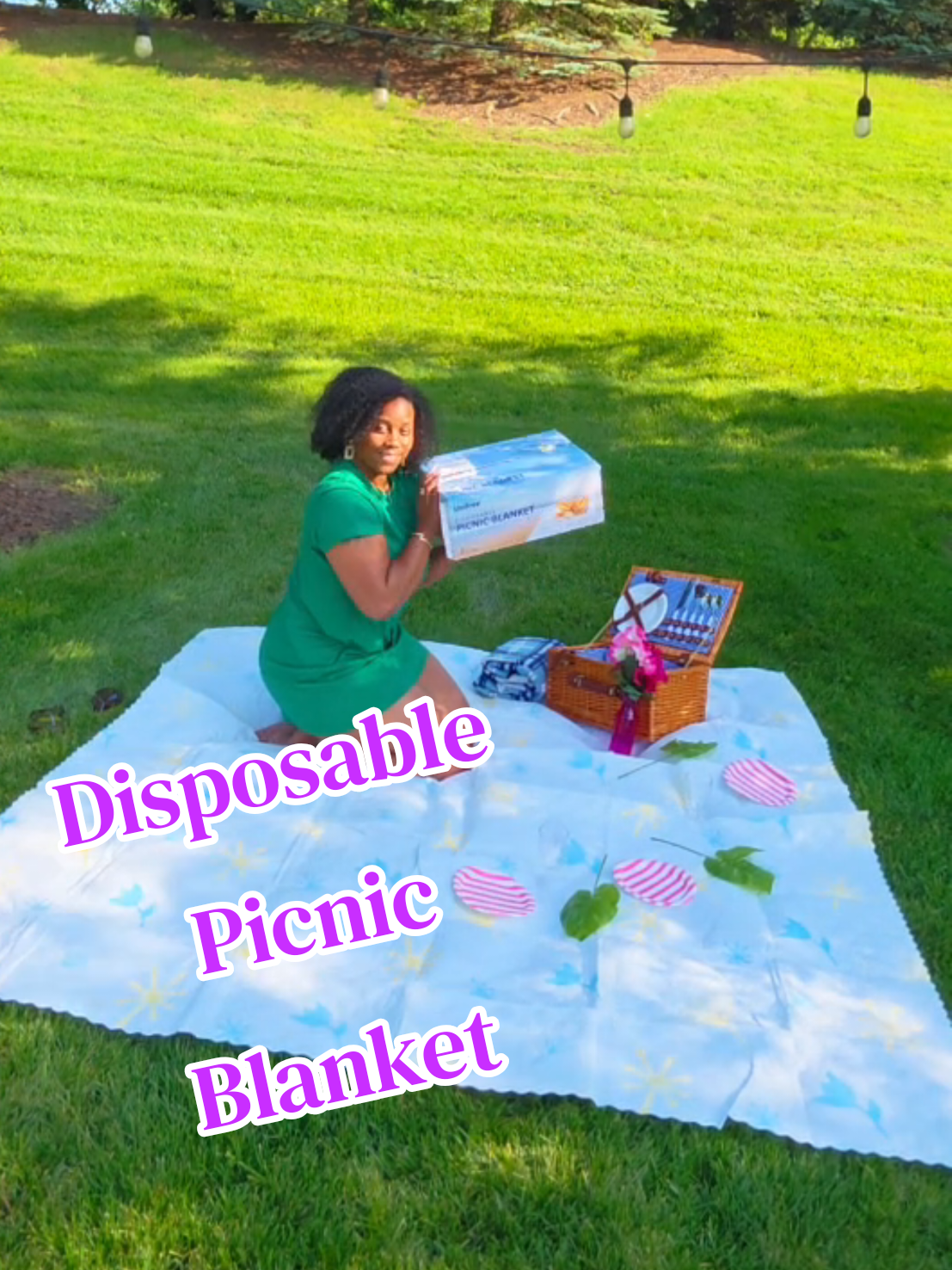 TikTok post by @allthatsheneeds for Unifree US. Caption reads: [...] . #dealsforyoudays #summerwins #picnic....