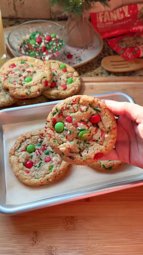 Instagram post by @_jenperezz for Fancy Sprinkles. Caption reads: Christmas Cookies🎄🍪✨ using @fancysprinkles....