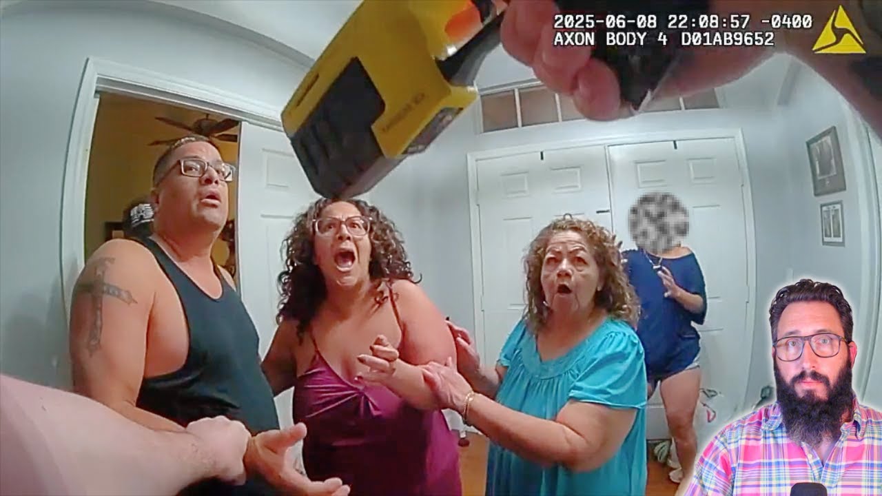 YouTube post by @thecivilrightslawyer for Dbrand. Caption reads: Cops Terrify Innocent Family, Injure the Disabled....