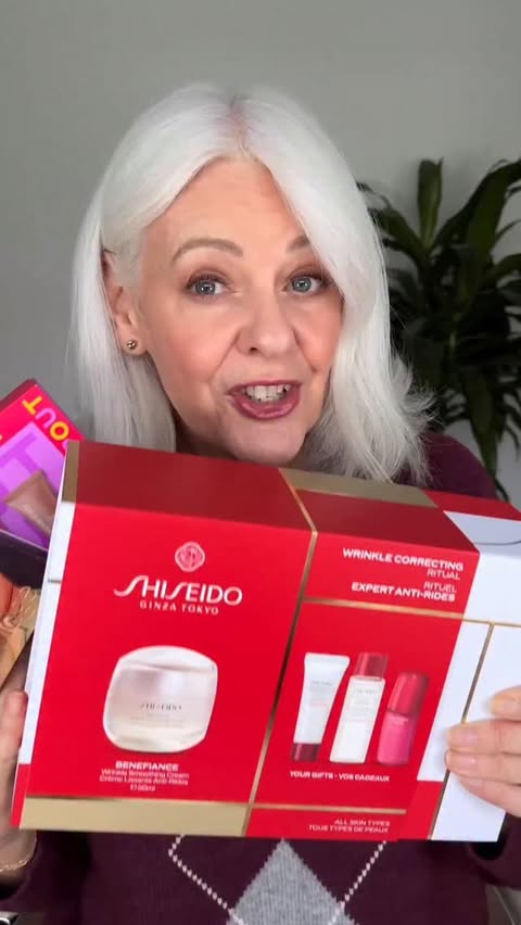 Instagram post by @embracingfifty for SHISEIDO. Caption reads: [...] brands 🌟

Wrinkle correcting skincare ....