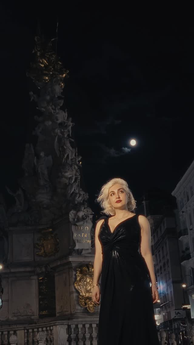 Instagram post by @planet_pigment for adL. Caption reads: Under the moonlight in Vienna 🌙✨
Dressed by....