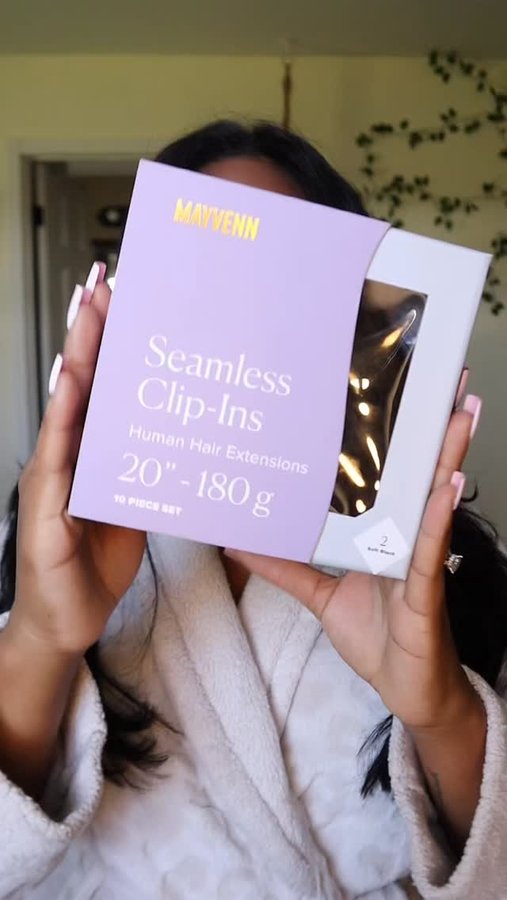 Instagram post by @_jocelynmendez for Mayvenn. Caption reads: In love with these extensions from @mayvennhair....