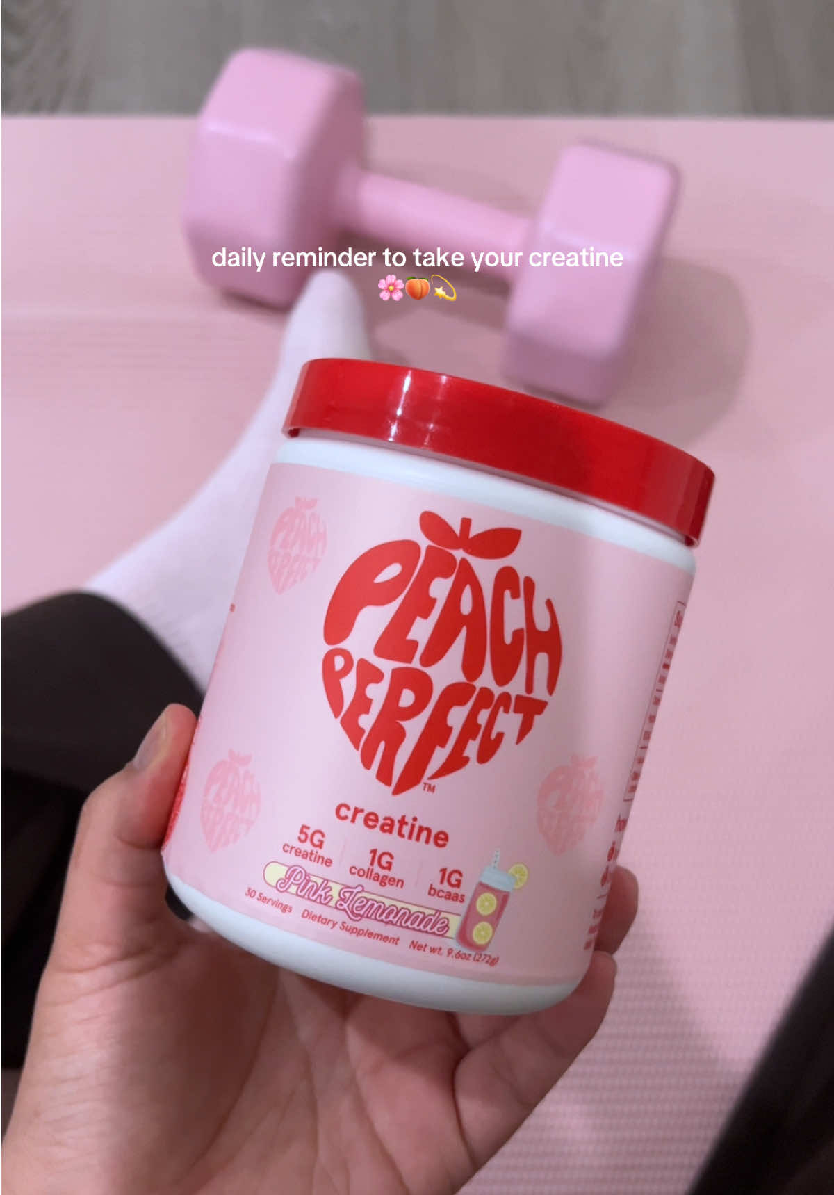 TikTok post by @briiannaaruizz for Peach Perfect Nutrition. Caption reads: [...] linked before it sells out ! @Peach Perfect....