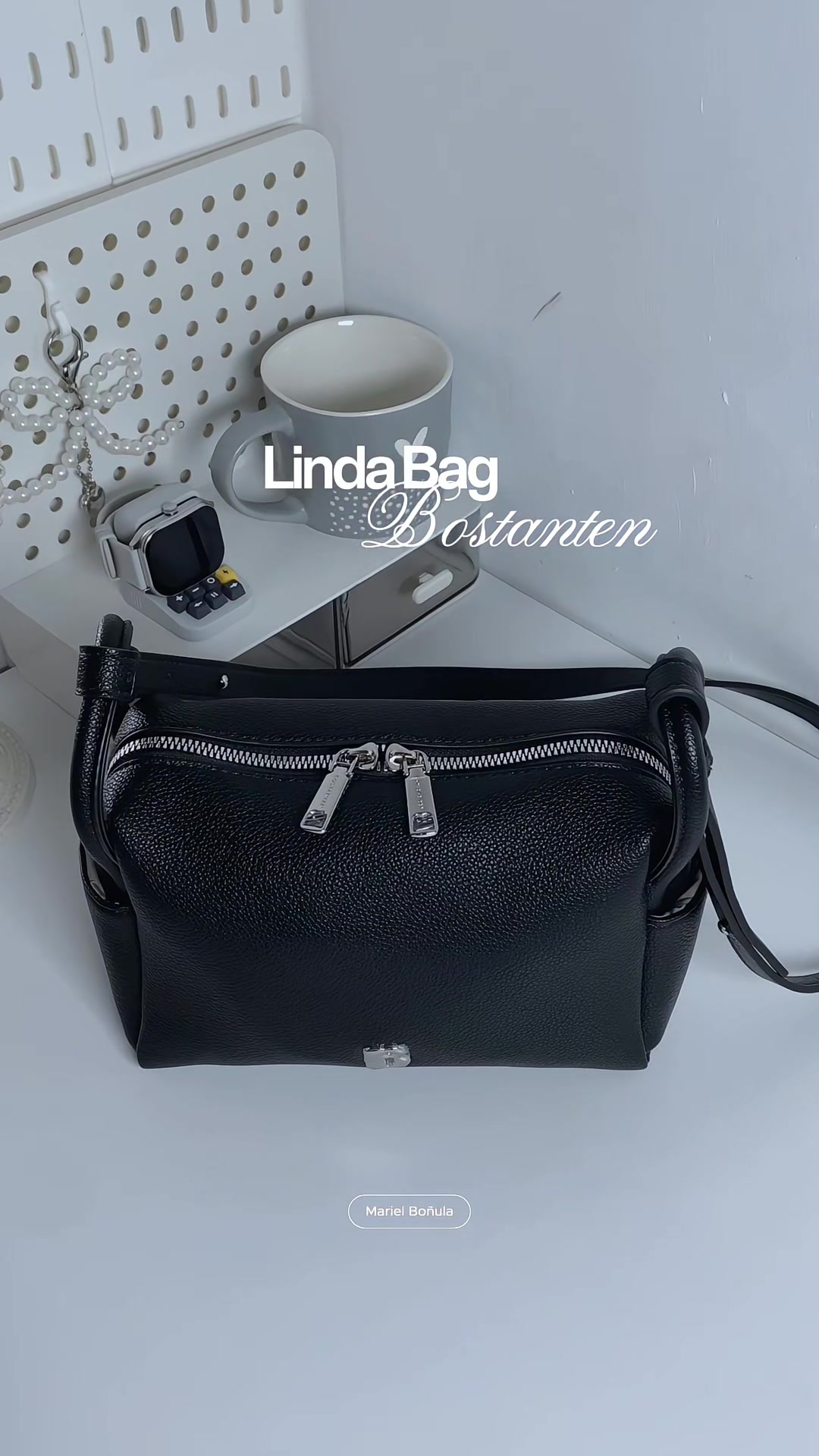 TikTok post by @yheyhe_chinita for Bostanten. Caption reads: Bostanten Linda Bag is giving classy, chic, and....
