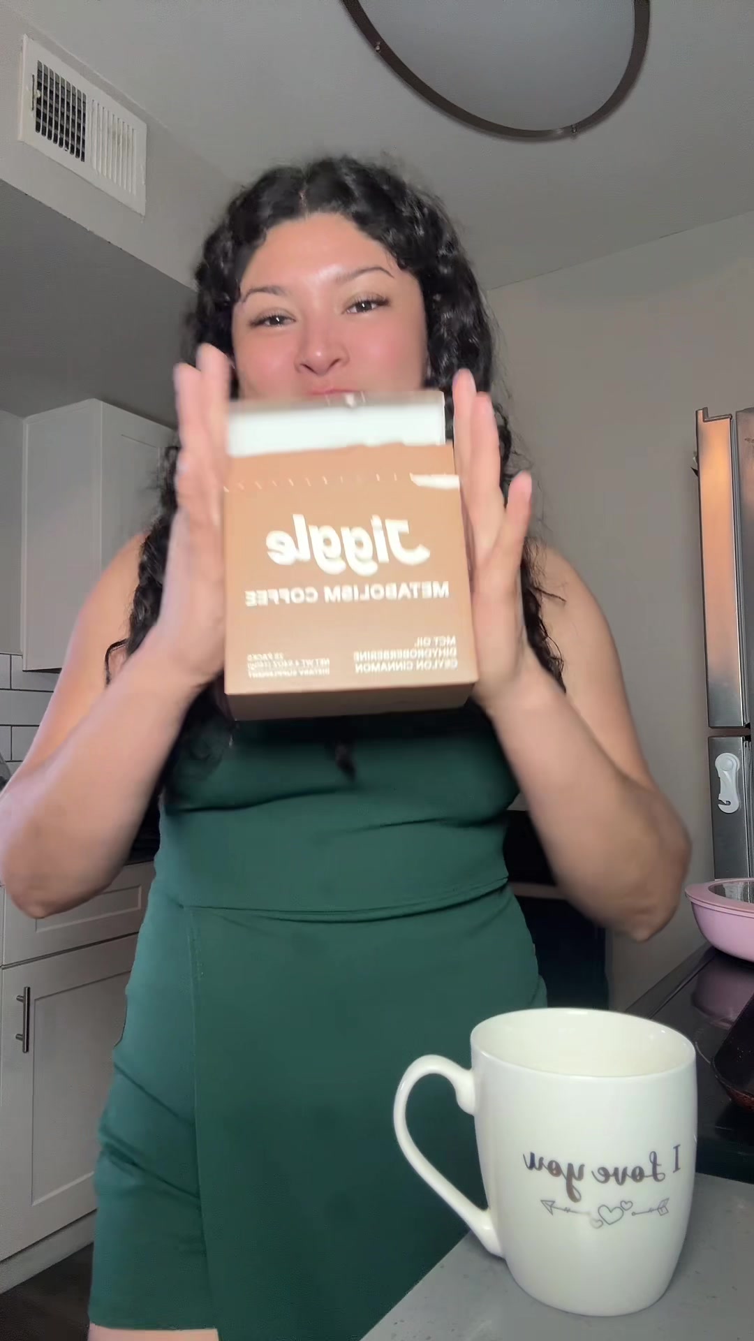 TikTok post by @nancy.landin for Jiggle Coffee. Caption reads: #cafe #coffee #arabic #jiggle #energy @Jiggle....