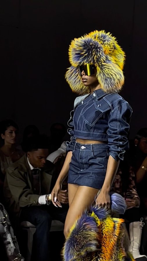 Instagram post by @amandafinesse for Denman Brush. Caption reads: [...] Show sponsored by @mielleorganics and....