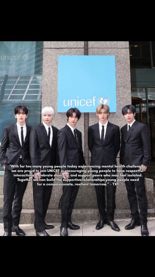 Instagram post by @gyurahwang for UNICEF. Caption reads: [...] BIGHIT MUSIC’s commitment to support UNICEF....
