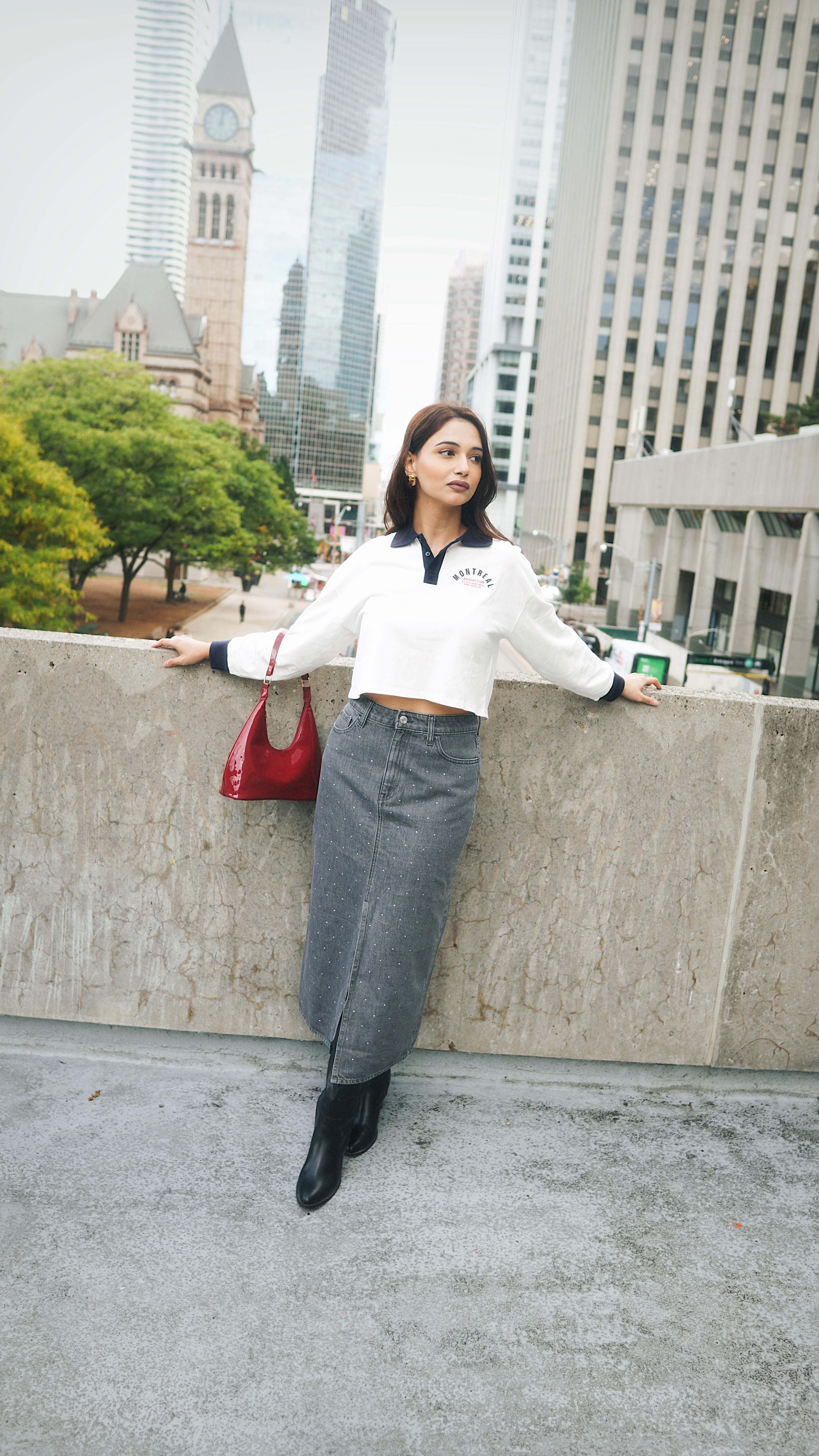 Instagram post by @nanakiasthana07 for AJIO. Caption reads: Tried building my Toronto wardrobe on AJIO…
and....