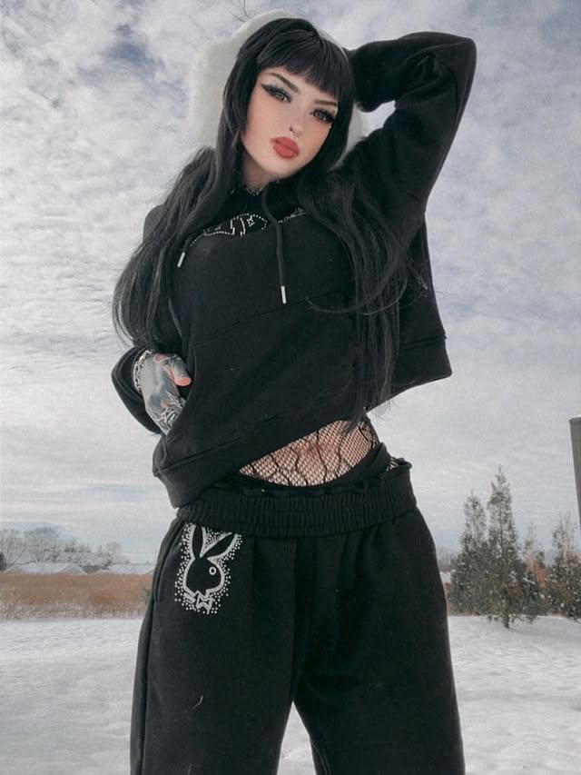 Instagram post by @emmamaybyte for Dolls Kill. Caption reads: [...] a lil bunny❄️
.
.
Outfit/shoes from....