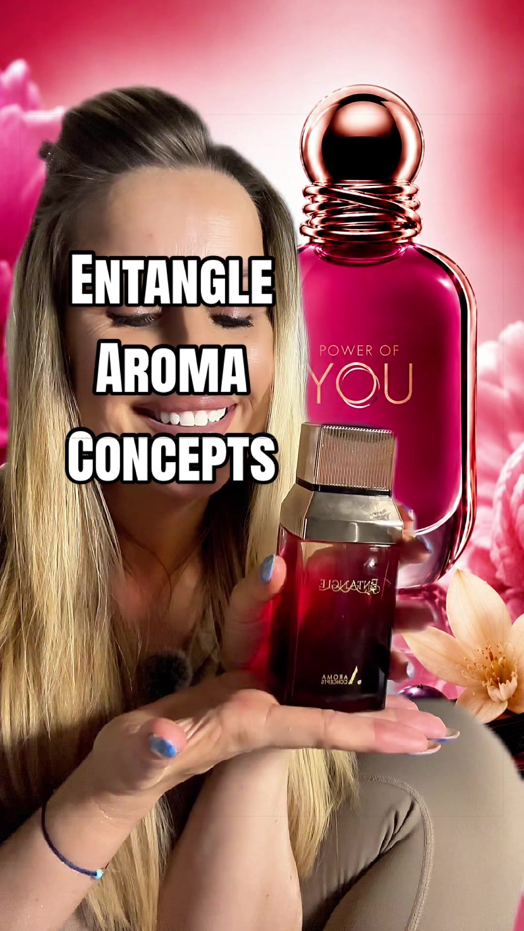 TikTok post by @louisehopkinsmua for Aroma Concepts. Caption reads: Entangle @Aroma Concepts UK is a fantastic....
