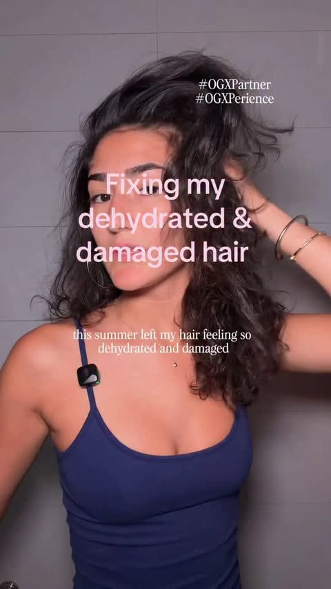 Instagram post by @corinnecll for OGX Beauty. Caption reads: #OGXPartner Going back to the basics to bring life....