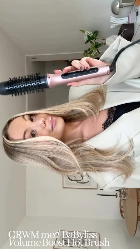 Instagram post by @almaingemarsson for BaByliss. Caption reads: Ad @babyliss 
soft, defined layers - styled with....