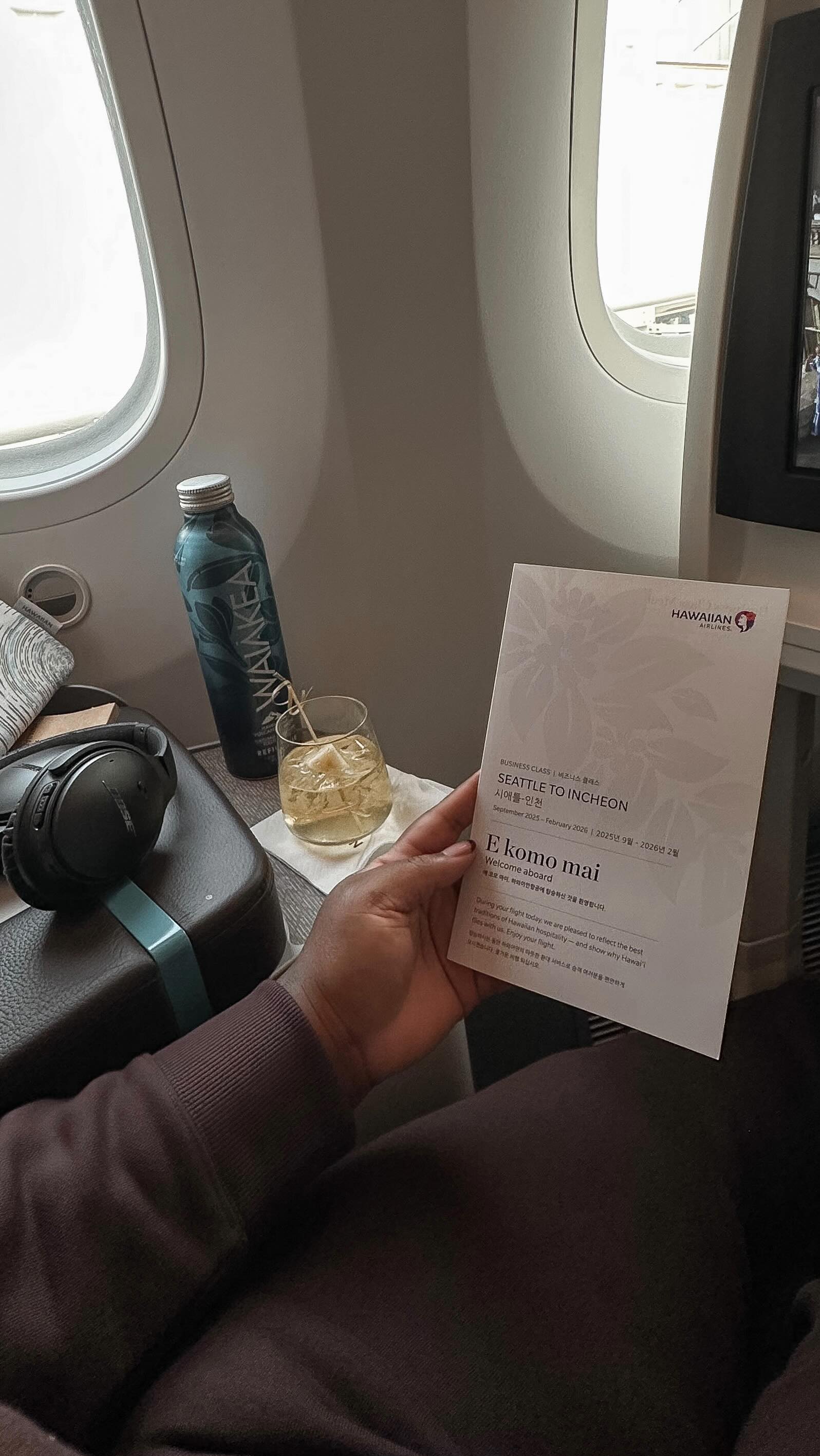 Instagram post by @hey.candace for Hawaiian Airlines. Caption reads: [...] it. Cruising in comfort on the....