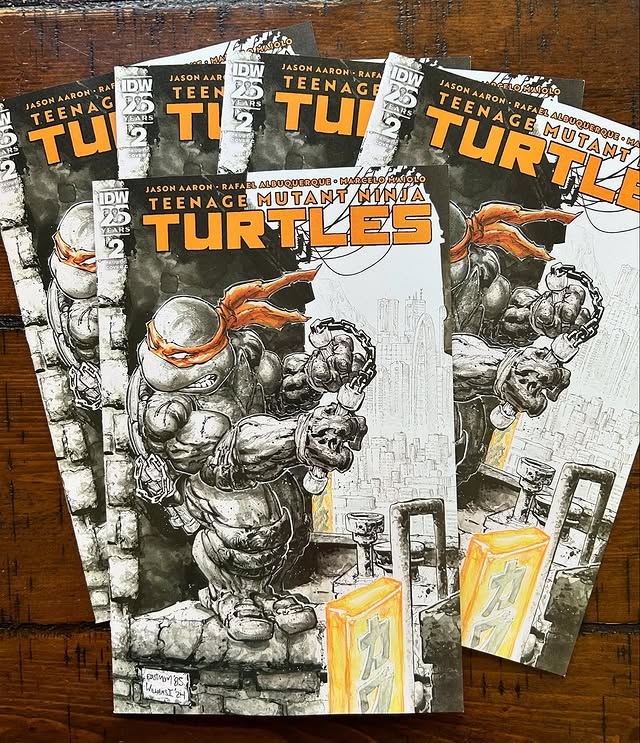 Instagram post by @kevineastmantmnt for Idw Publishing. Caption reads: [...] and digital downloads- woot!!!....