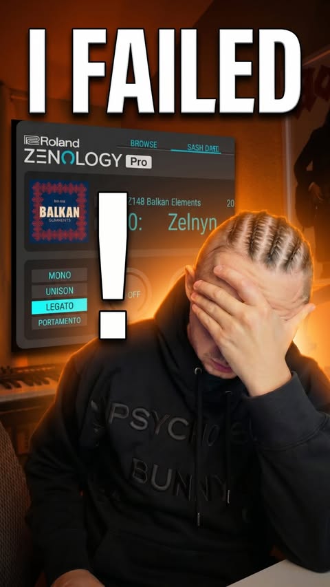 Instagram post by @roland.creatives for Roland. Caption reads: Roland Zenology Pro Virtual Synthesizer Plug-in....