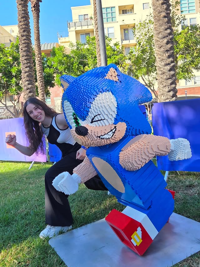Instagram post by @jesssadel for SEGA. Caption reads: [...] 🥹 I'm SO hyped to be part of the @SEGA....