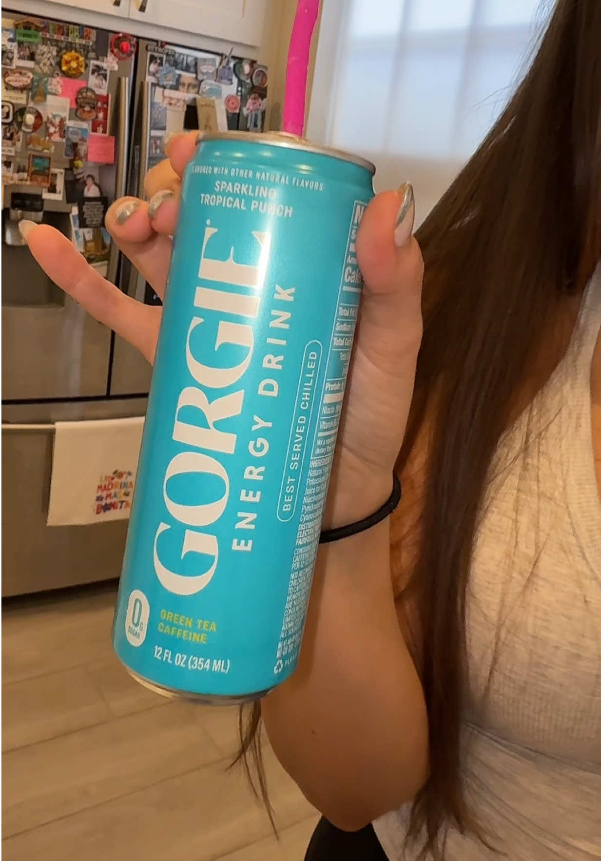 TikTok post by @sayitcon_estef for Gorgie. Caption reads: Fueled by only the best @GETGORGIE #gorgie....