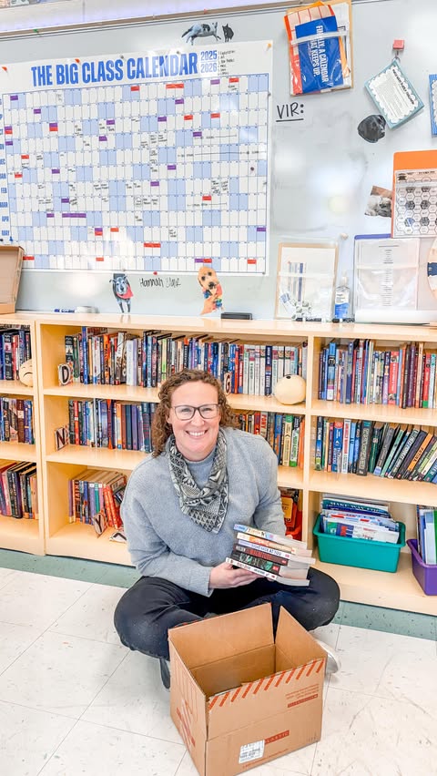 Instagram post by @adventuresofmssmith_ for Scholastic. Caption reads: [...] on books and started taking advantage....