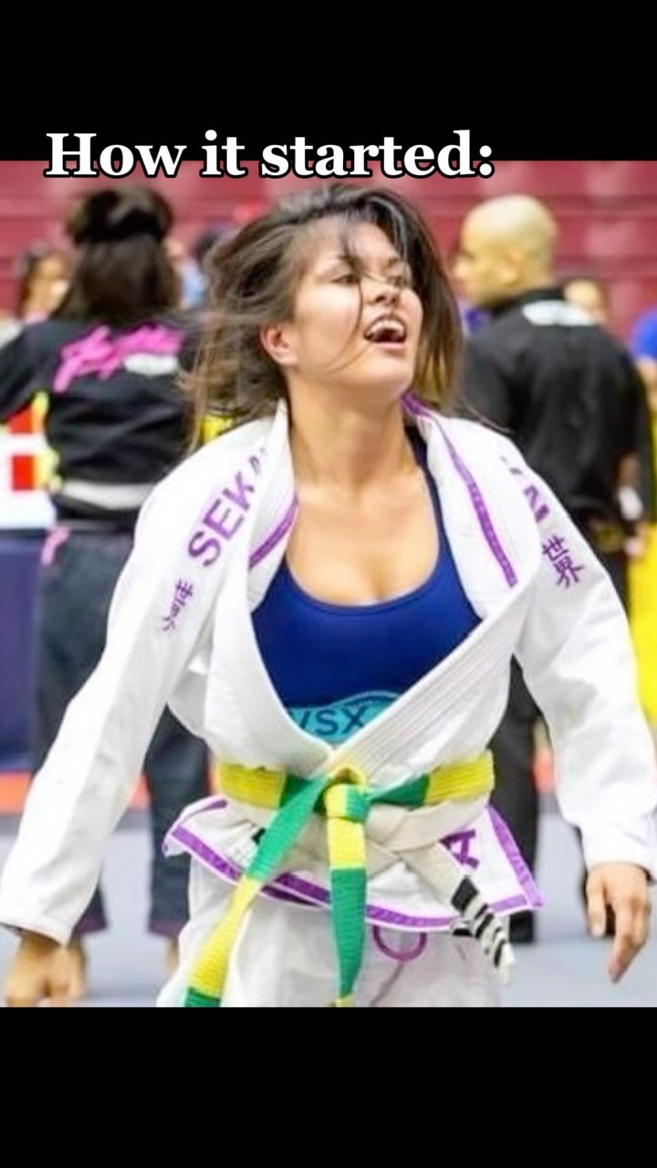 Instagram post by @womenwhorollbjj for Gaidama. Caption reads: A decade of Jiu Jitsu 🤯🔥

I have officially been....