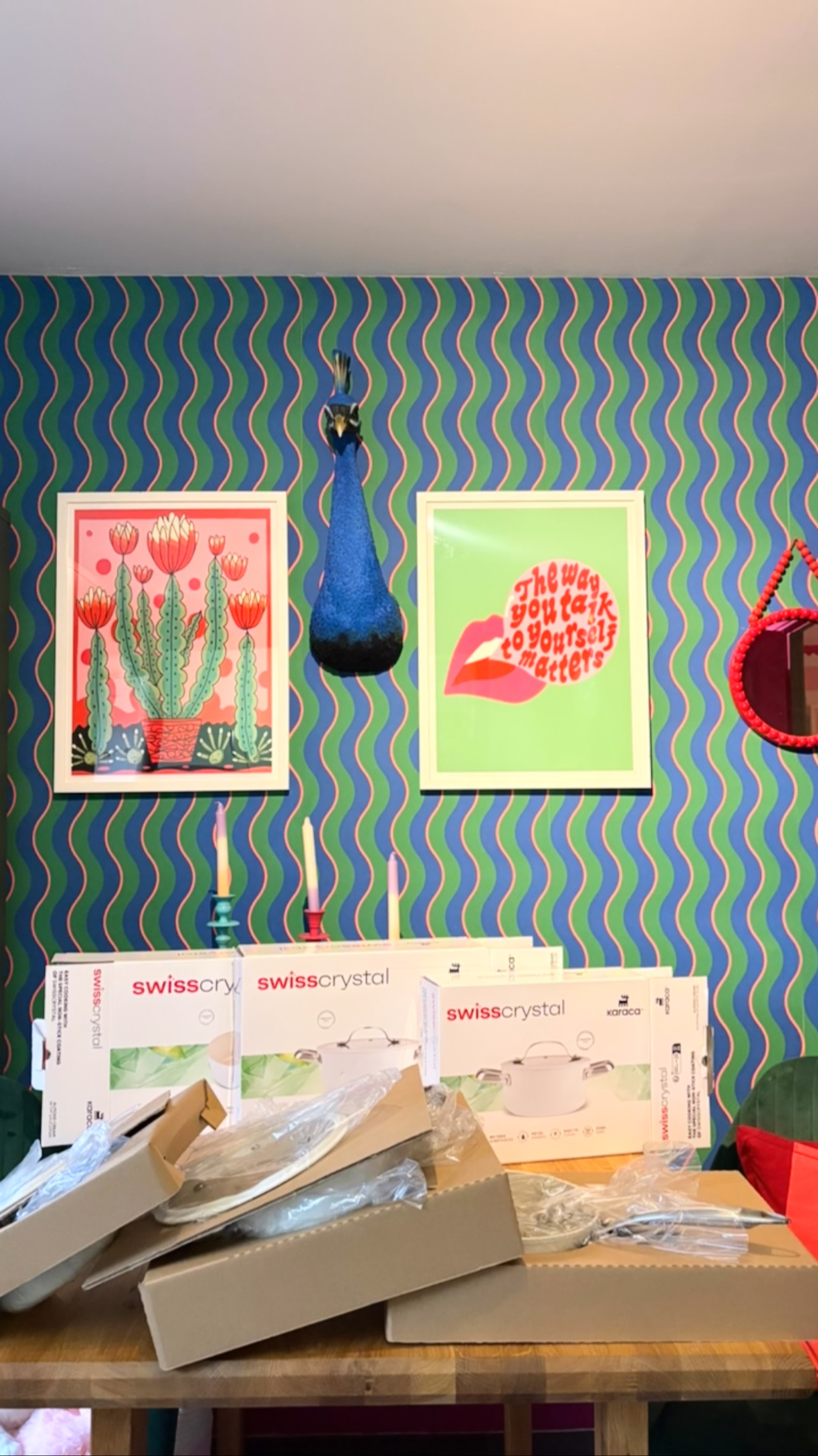 Instagram post by @aggielang for Apartment Therapy. Caption reads: AD| @karacaunitedkingdom DISCOUNT CODE:....