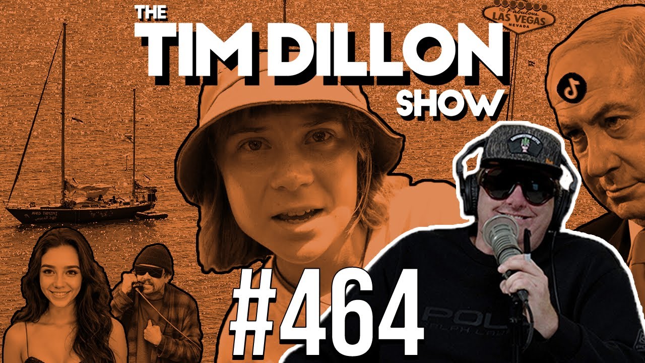 YouTube post by @TimDillonShow for Neuro. Caption reads: They Got Greta, A.I. Hollywood, & The Battle For....