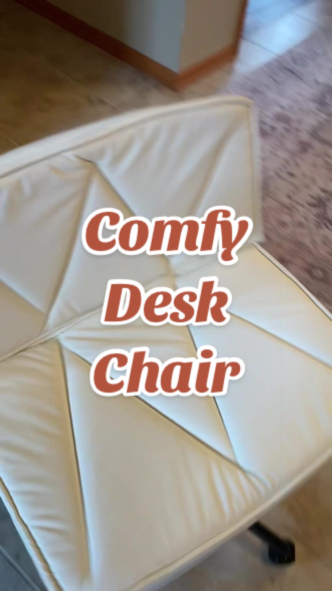 TikTok post by @mama5.finds for RaybeeOfficial. Caption reads: [...] #deskchairwithwheels @RaybeeOfficial.
