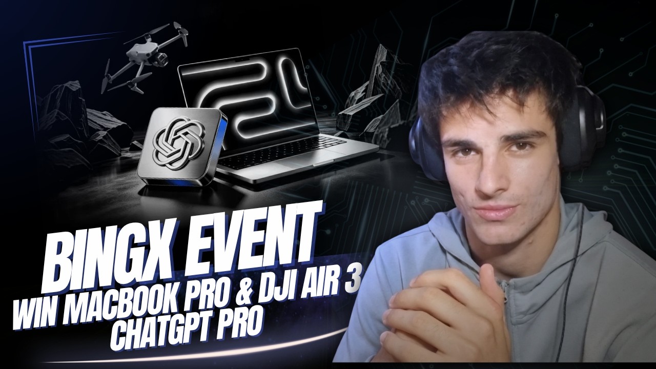 YouTube post by @CryptoLocke for BingX. Caption reads: Bingx Event for Invited Users! | Win MacBook [...].