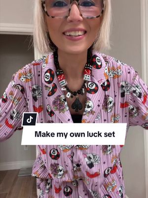 TikTok post by @jenniferdharrington for WKND Chasers. Caption reads: Make my own luck set! ♠️♥️♣️♦️🌶️🎱 @WKND Chasers....