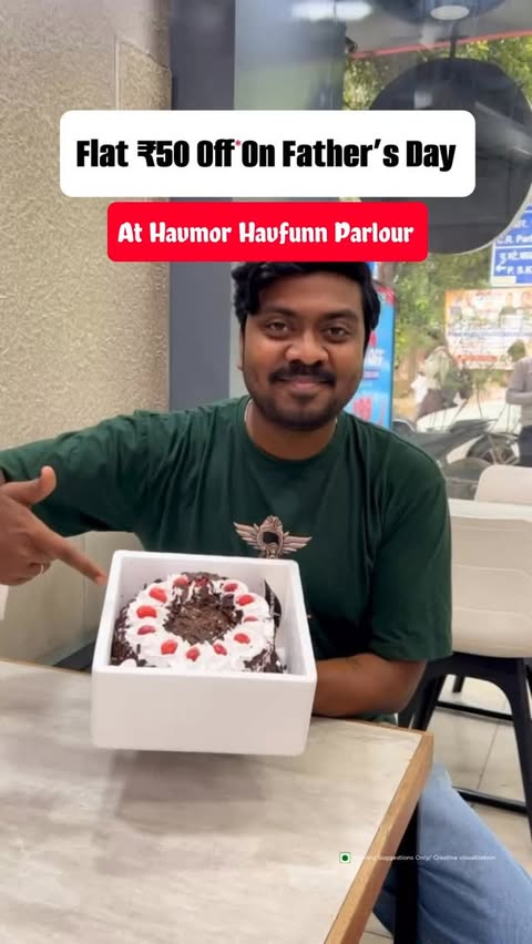 Instagram post by @bhukkad_bagh for Havmor. Caption reads: [...] quality moments with Dad Celebrate at Havmor....