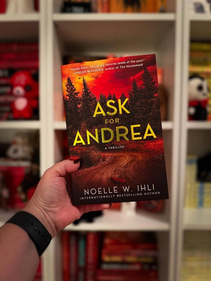 Instagram post by @datewithathriller for Kensington Books. Caption reads: 📚 ARC REVIEW 📚
Ask For Andrea by Noelle W.....