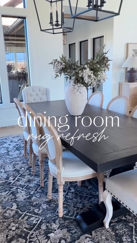 Instagram post by @rushtonhome for Loloi. Caption reads: [...] you the links to this rug from Wayfair x....