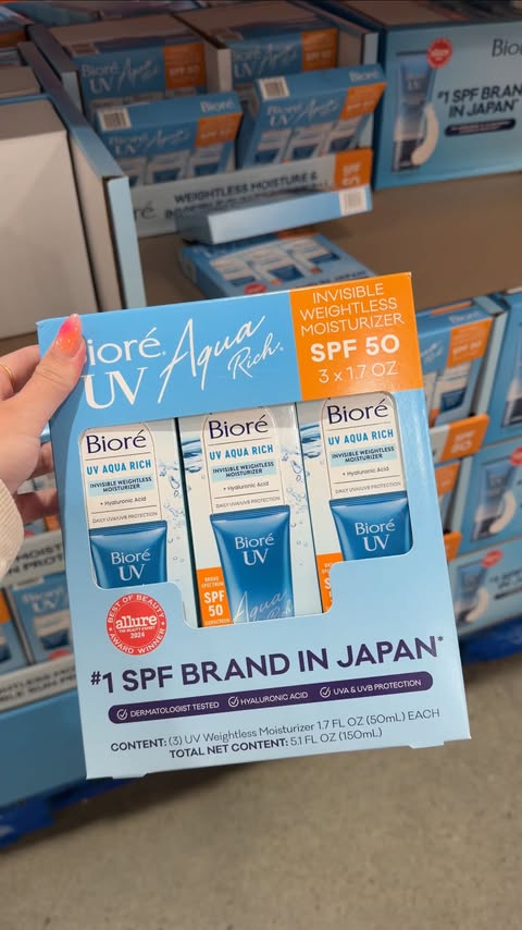 Instagram post by @sydney_heinemann for Bioré USA. Caption reads: Such a great sunscreen at an incredible price at....