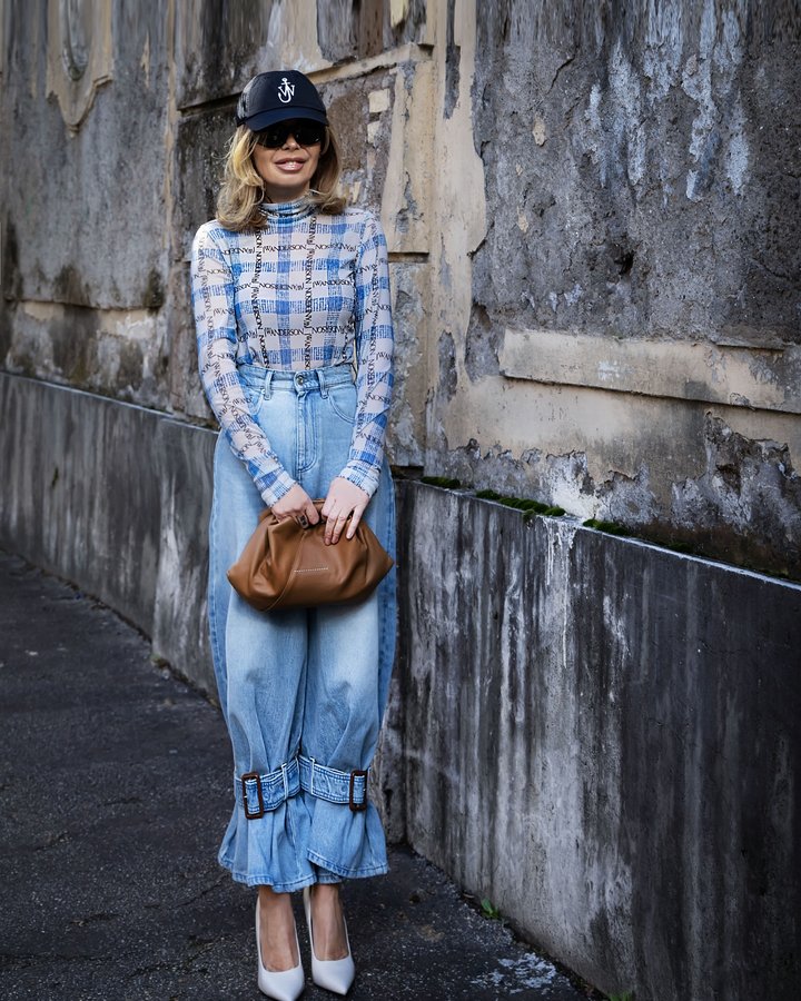 Instagram post by @asmileplease for JW ANDERSON. Caption reads: spring tests…
@gibotroma 
Shop in store & on....