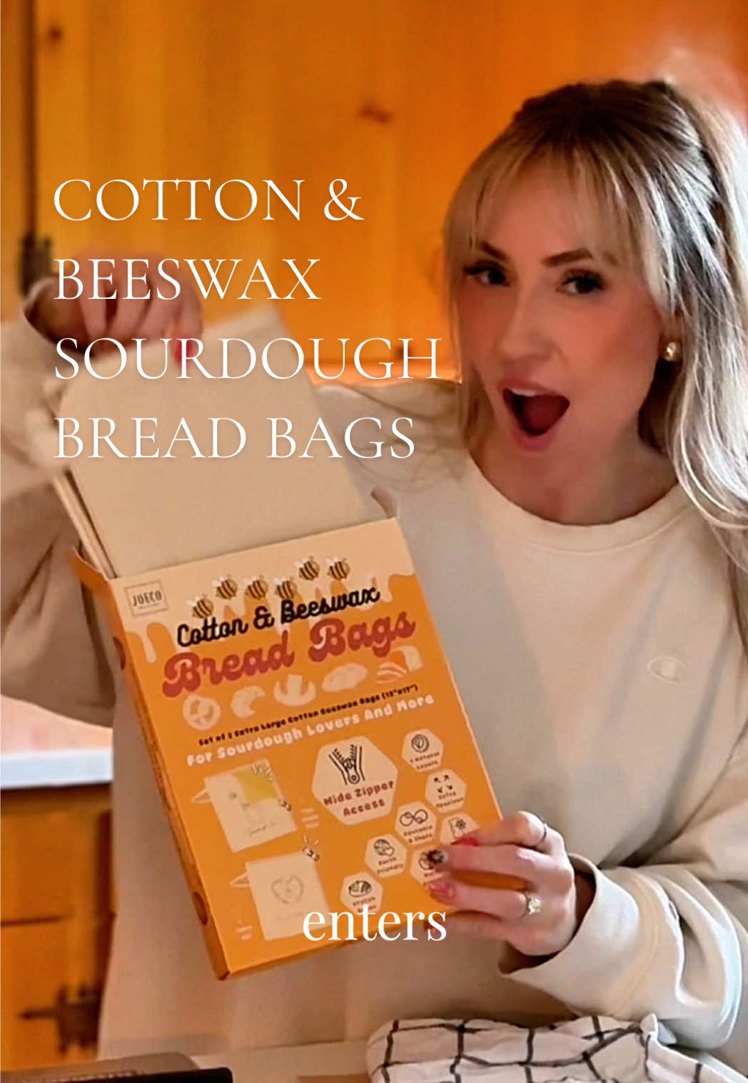 TikTok post by @kyleelindor for JoeCo. Caption reads: [...] baking) this season, this is a must 🍞....