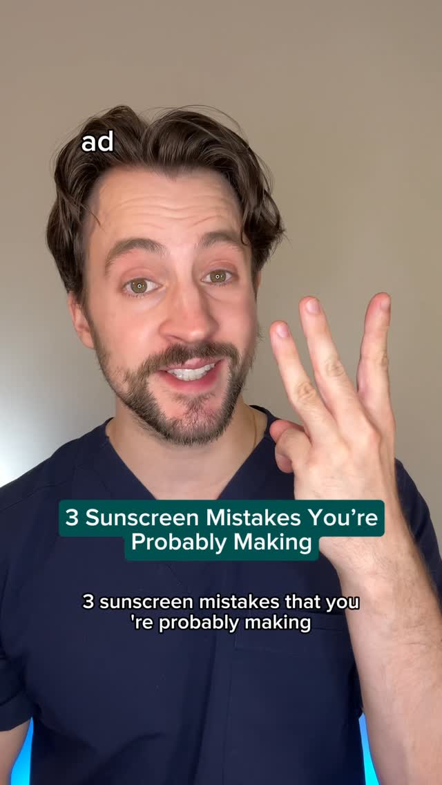 Instagram post by @dermarkologist for The Ordinary. Caption reads: #ad 3 sunscreen mistakes you might be making! Try....