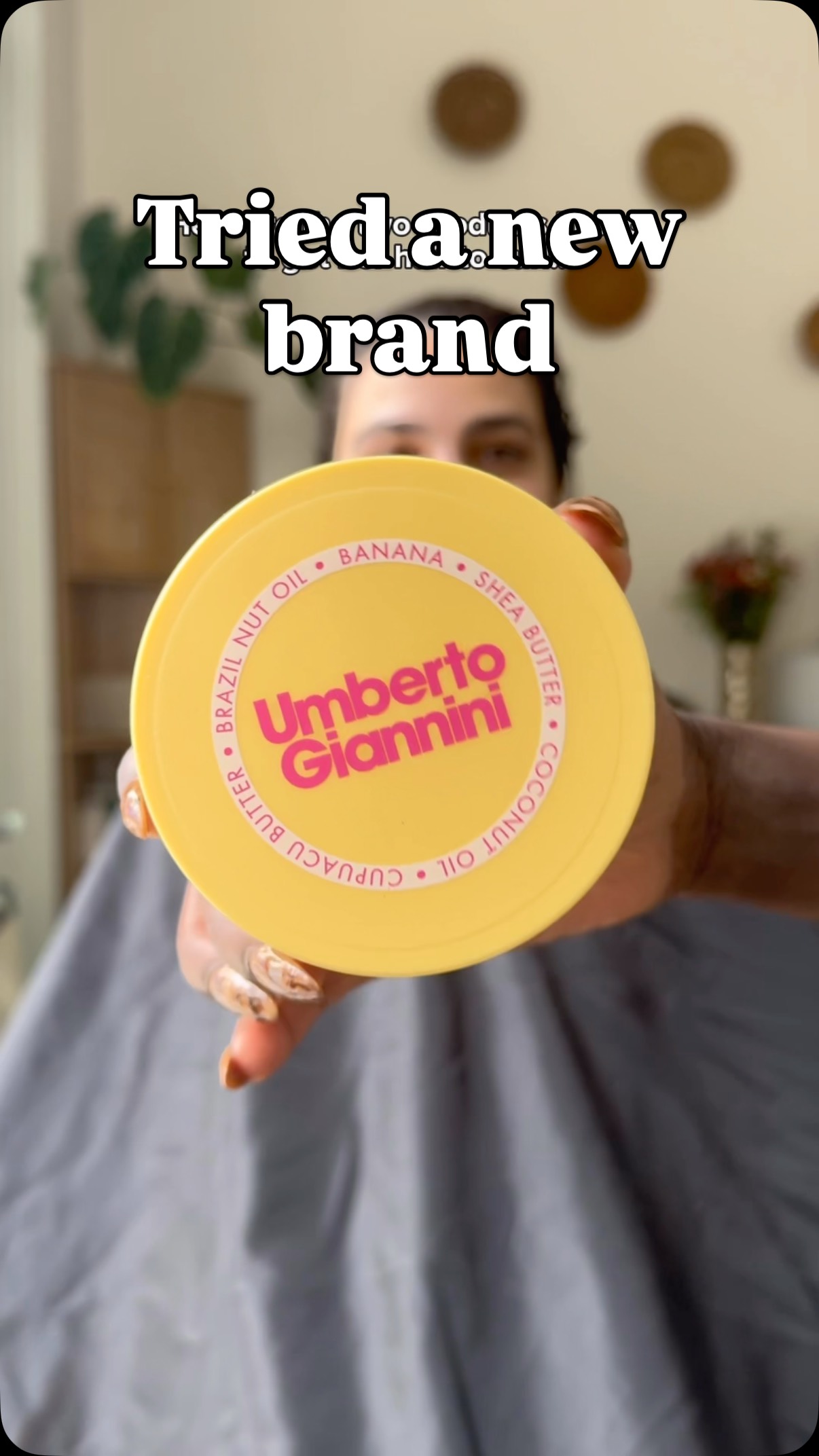 Instagram post by @reginarothcurls for UMBERTO GIANNINI. Caption reads: I tried a new brand @umbertogiannini … and here....