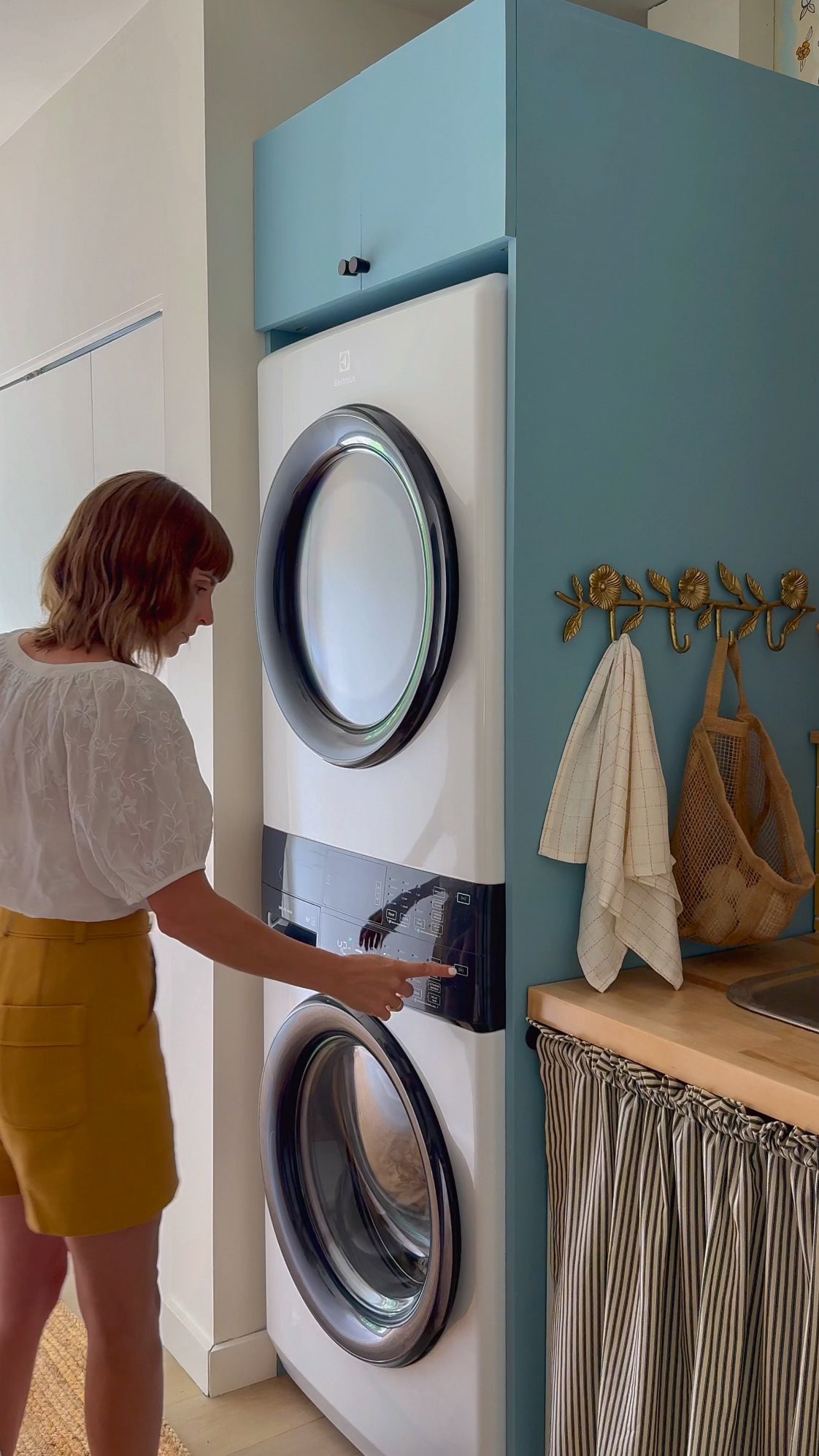 Instagram post by @britdotdesign for Electrolux. Caption reads: [...] our little laundry space - and adding a new....