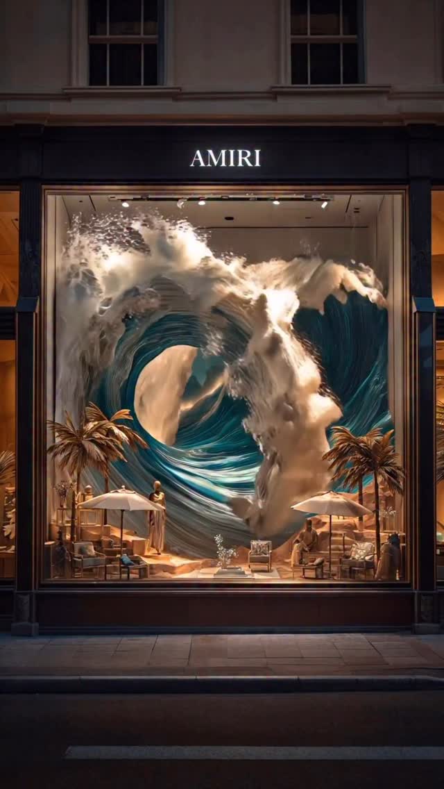 Instagram post by @ifonly.ai for AMIRI. Caption reads: @amiri BEACH CLUB.

Art/Prompts by [...].