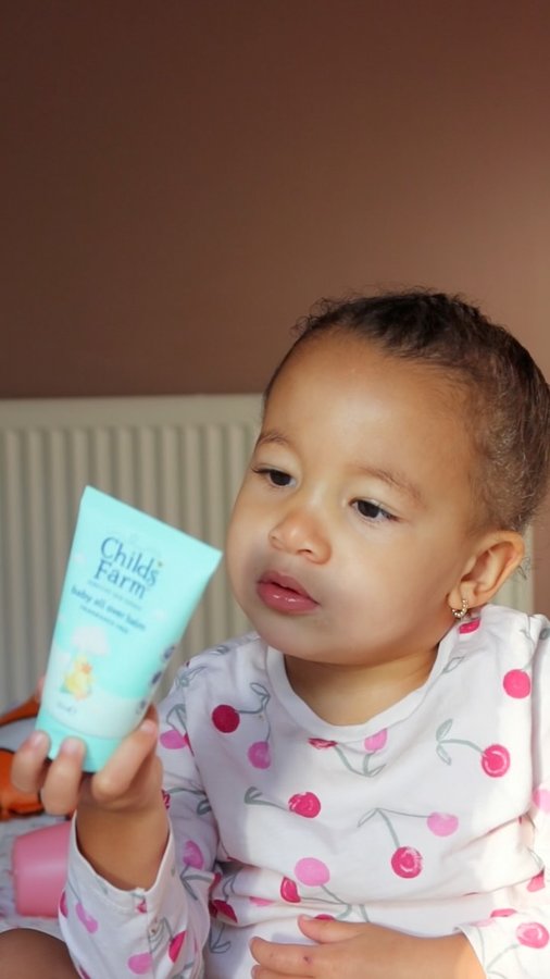 Instagram post by @chymills_ for Childs Farm. Caption reads: [...] bubble baths to bedtime cuddles, the Childs....