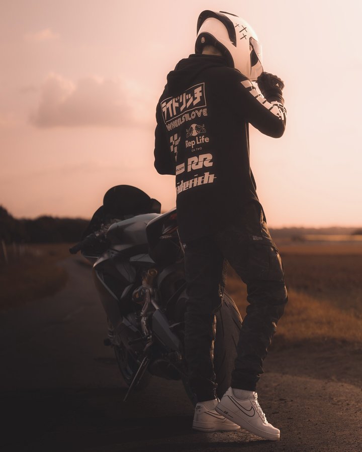 Instagram post by @ben.panigale for Dainese. Caption reads: Or nah… 📷 @ben.panigale / Sony A7iv / Sigma 85mm....