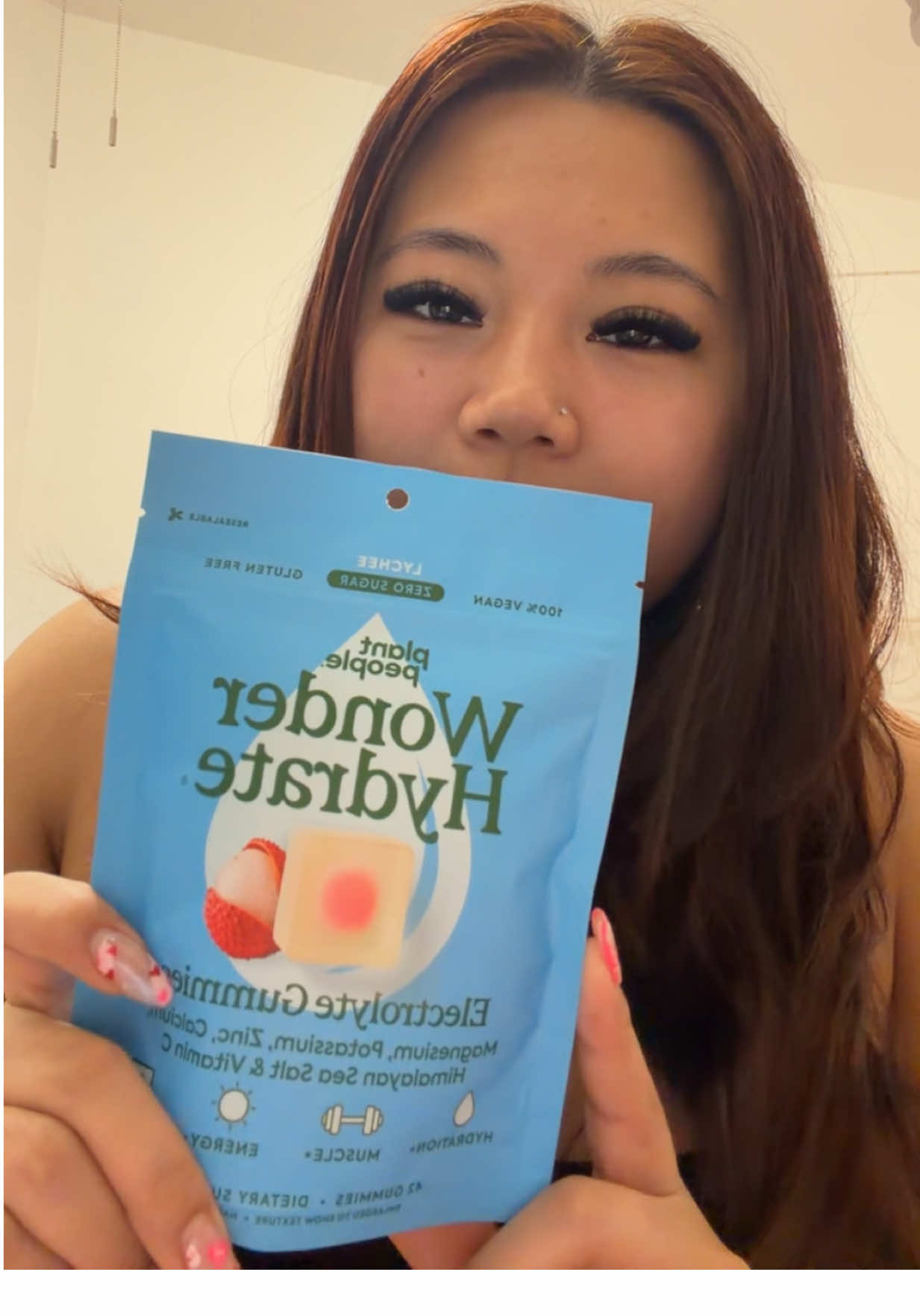 TikTok post by @linzeykrystal for Plant People. Caption reads: yummy @Plant People #plantpeople #electrolyte....